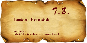 Tombor Benedek névjegykártya